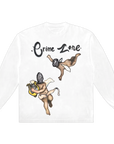 ILL GOTTEN FUNS | Crime Zone T-Shirt Long Sleeve white